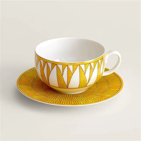 hermes breakfast cup and saucer|hermes decorative plate.